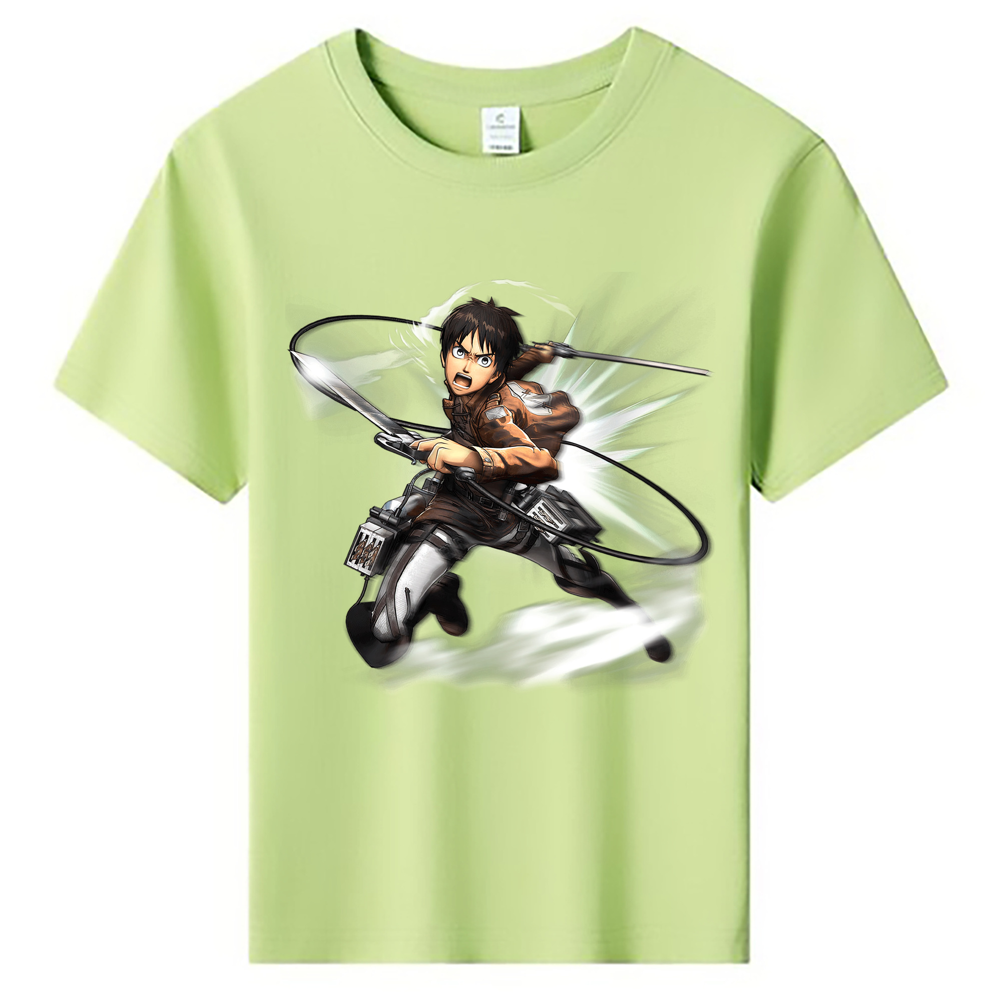 （画像用） 進撃の巨人 エレン･イェーガー Attack on Titan Eren Jäger 綿100％キッズTシャツ（フロントプリント）